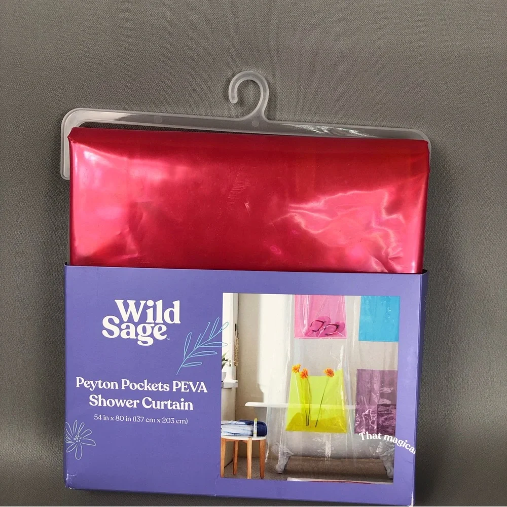 Wild Sage Peyton Pocket Peva Shower Curtain 2pcs